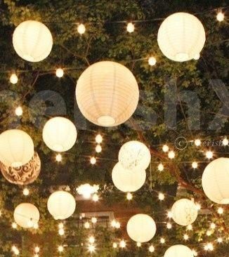 Lantern and Fairy Light Decor