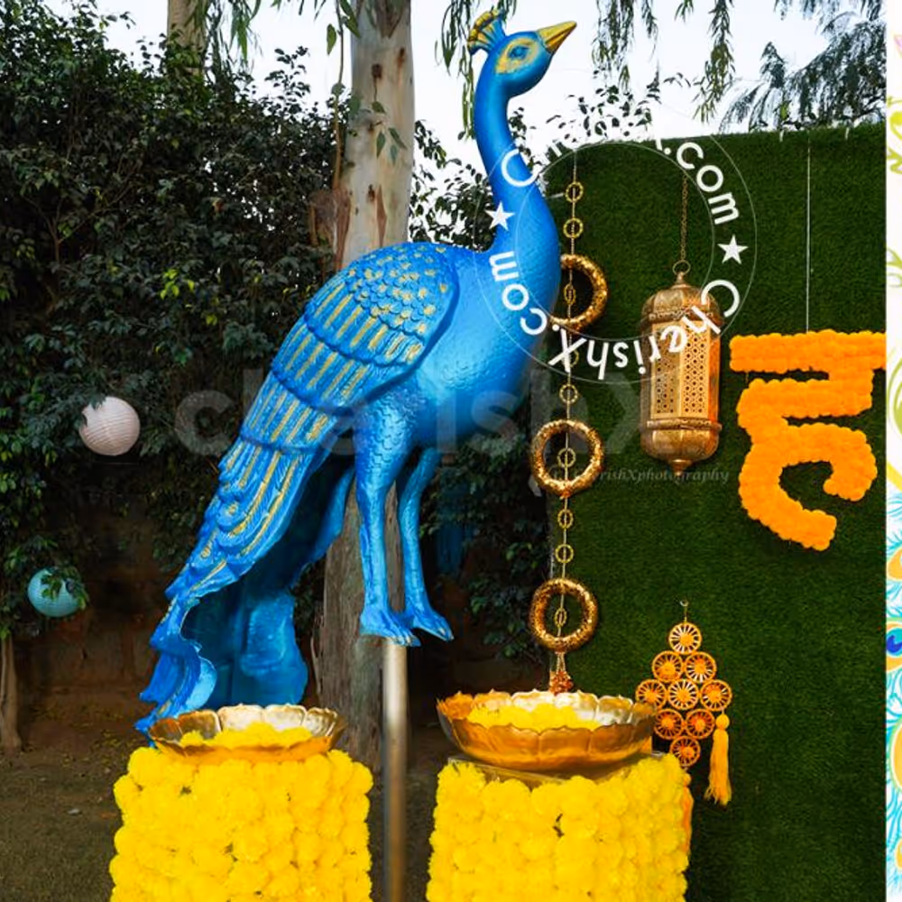 The Lotus urfi is a good quality haldi that you cannot miss as a part of the theme