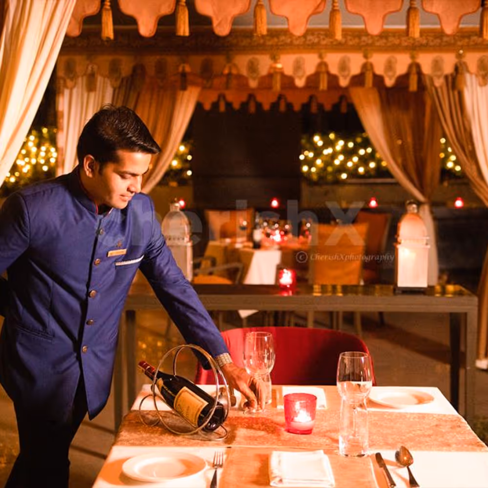 Experience a dinner stay like never before at Leela Shahdara’s cabana