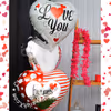 The I and You foil balloons are the perfect display of love added to the bouquet