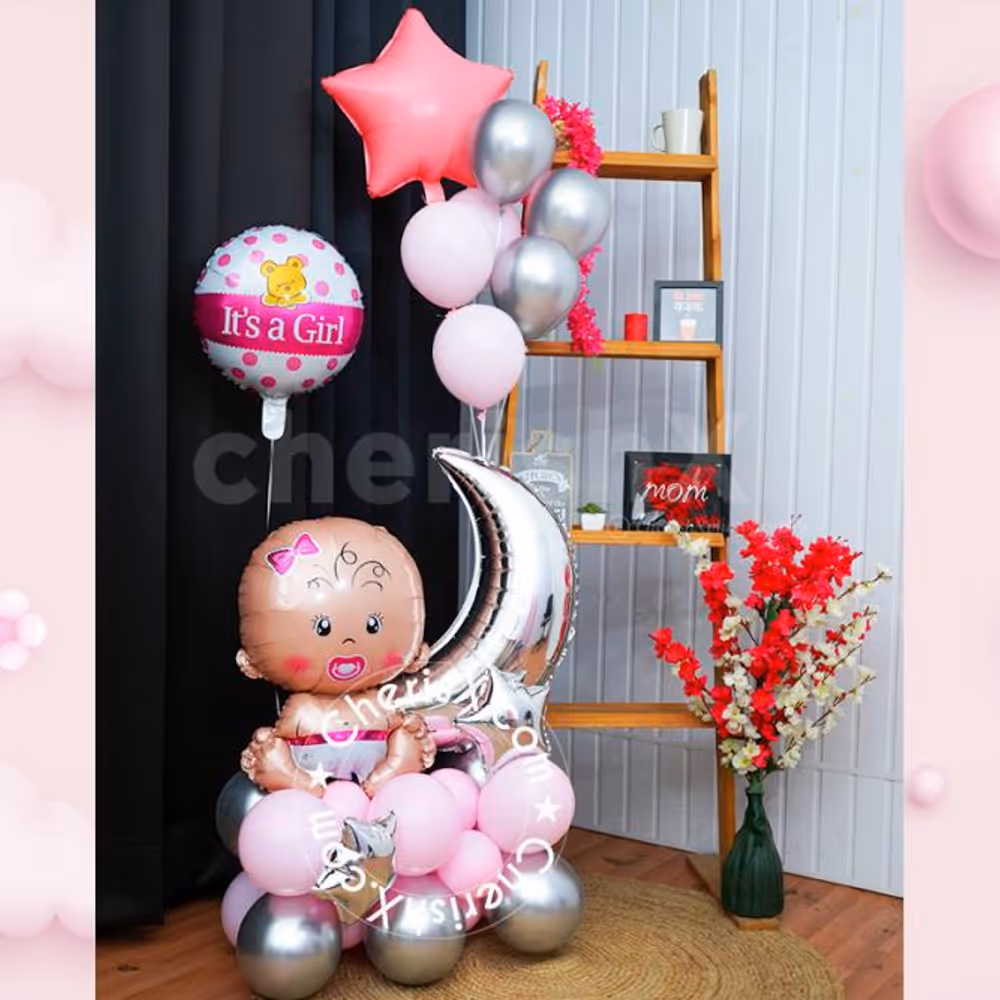 This beautiful Balloon Bouquet is a fantastic way to celebrate the arrival of a new baby.