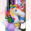 Unicorn Theme Balloon Bouquet adds charm to the occasion of the first birthday celebrations!
