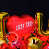The heart-shaped balloons express your feelings in the most beautiful way