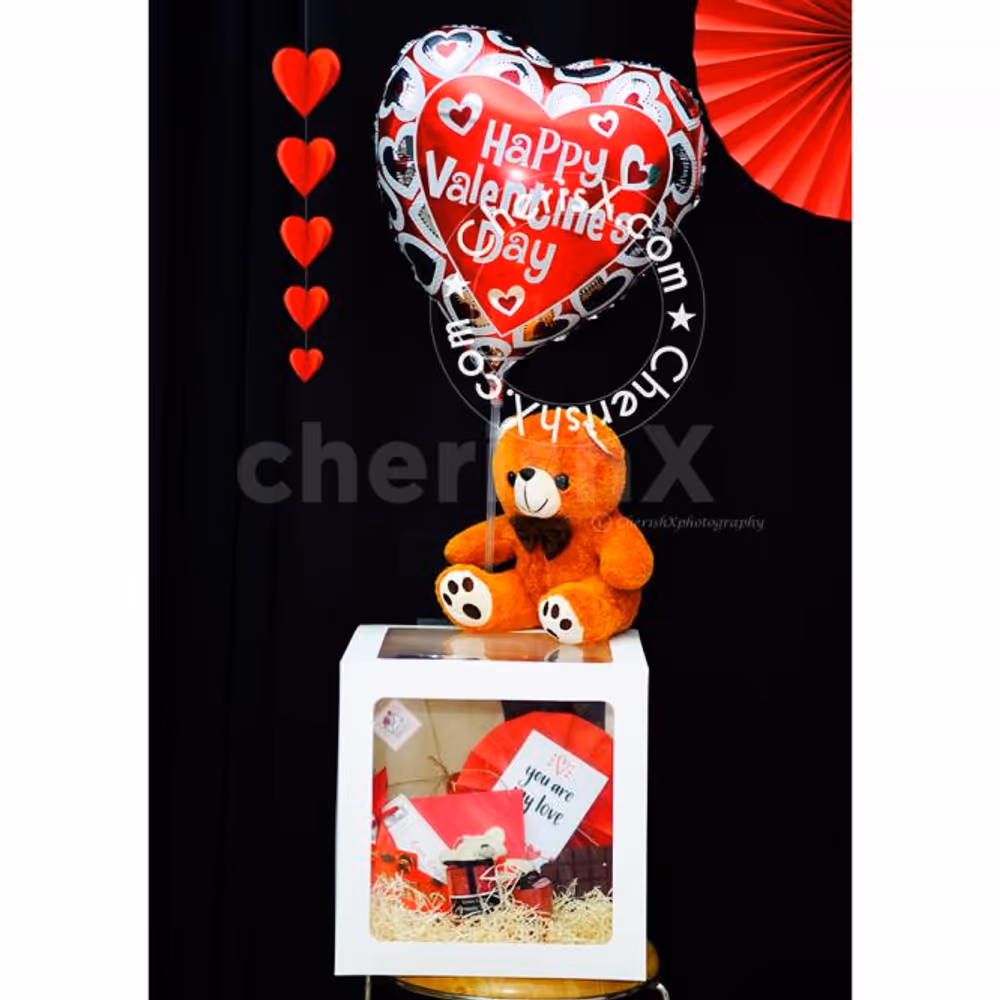 A Cute Teddy Hug Surprise Box is just what you need to surprise your loved one.