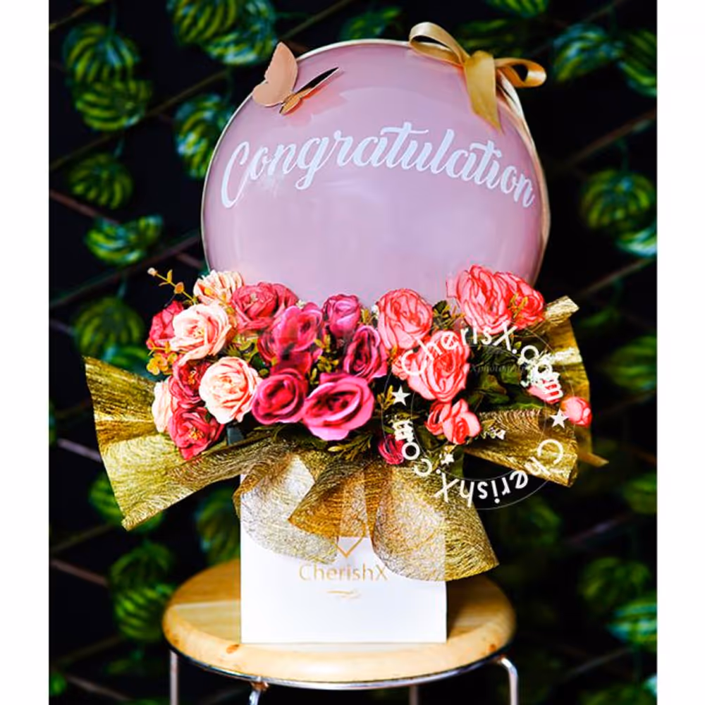 A perfect gift for a baby shower is Pastel Pink Flower Bucket.