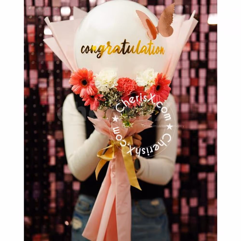 The Pink glow bouquet is specially designed to welcome girl baby