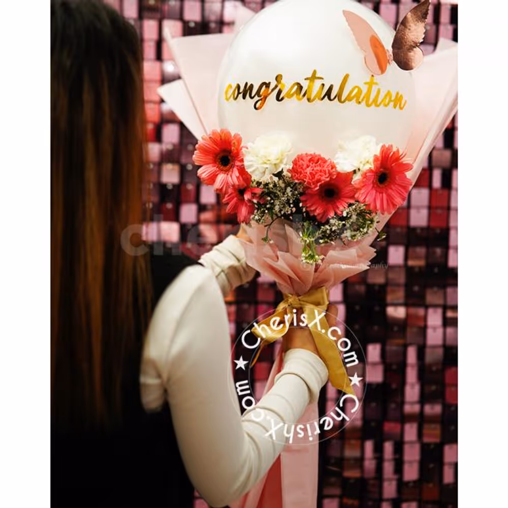 Sparkle your happiness with this glittery bouquet