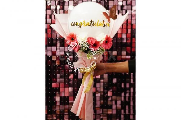 The sparkling pink bouquet is special as it signifies the birth of your girlchild