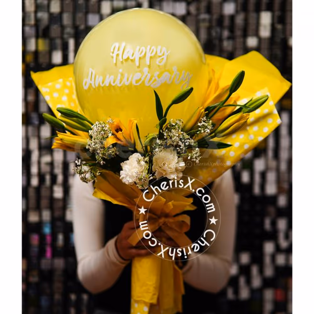 Send a special and sweet message with the vinyl message added to the bouquet