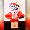 A captivating Red Carnations Love Balloon Bucket to captivate your loved one's heart!