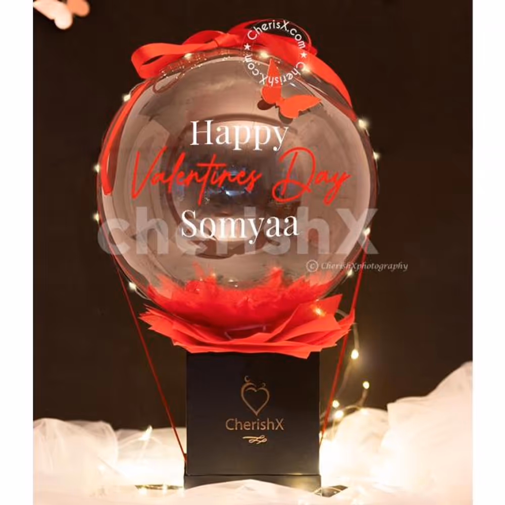 Surprise your partner this Valentine's Day with CherishX's Exclusive Red Feathers Valentine's Special Bucket  Gift!