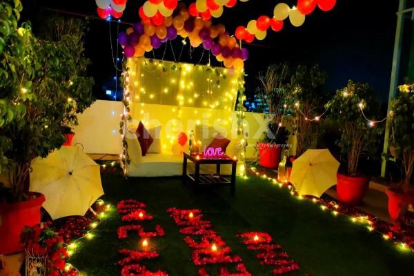 Surprise your partner on their special day with this Whimsical private dinner in gurgaon