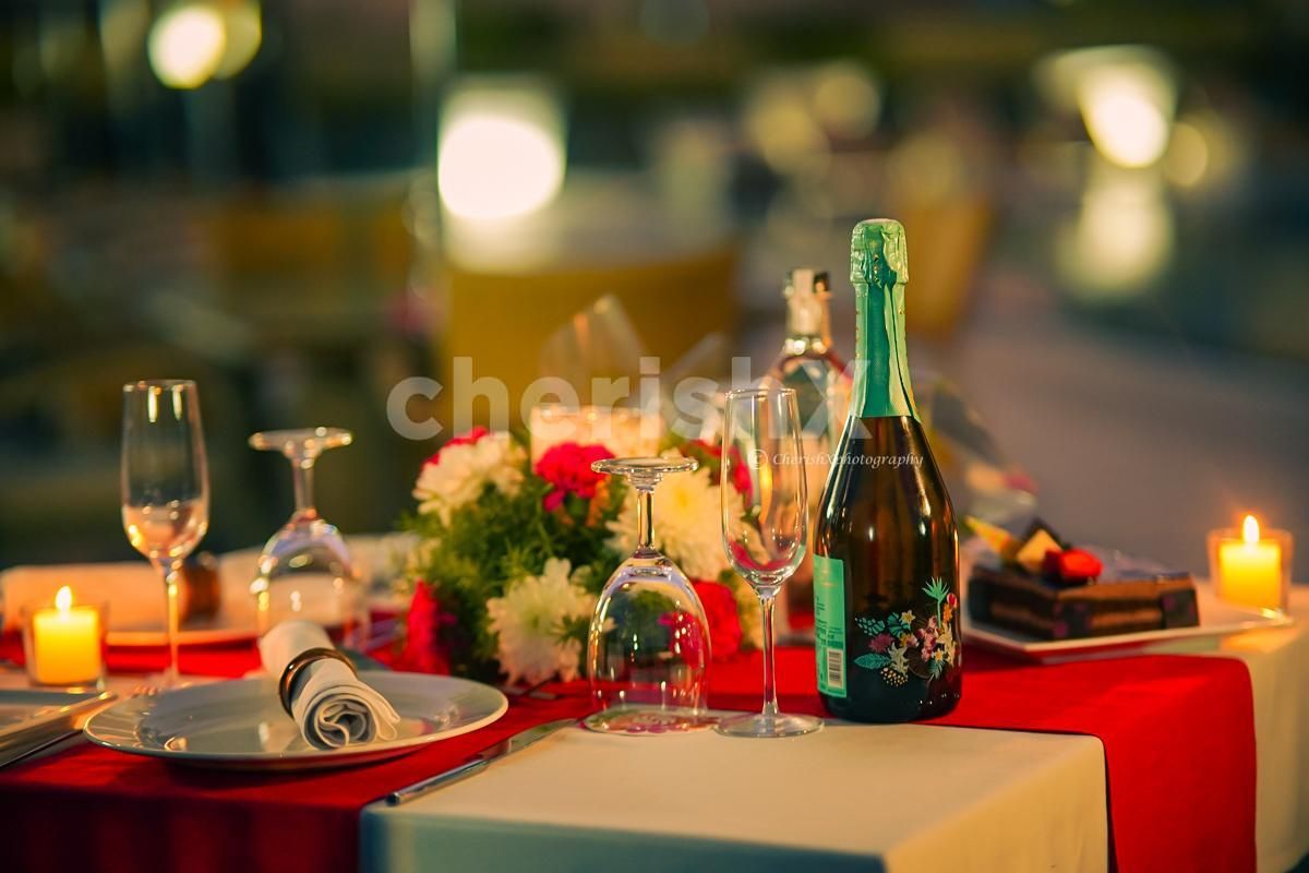 Celebrate Valentine’s Day beside the pool under the open sky