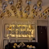 Beautiful birthday decoration with Golden and silver chrome balloon.