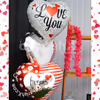 Express your passion and admiration with this unique gift of a teddy and love balloon bouquet combo