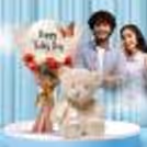 Celebrate Teddy Day with an adorable pink teddy and romantic gift combo.