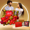 I Love You Balloon Bouquet With Feeling Loved Hamper