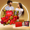 I Love You Balloon Bouquet With Feeling Loved Hamper
