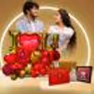 I Love You Balloon Bouquet With Feeling Loved Hamper