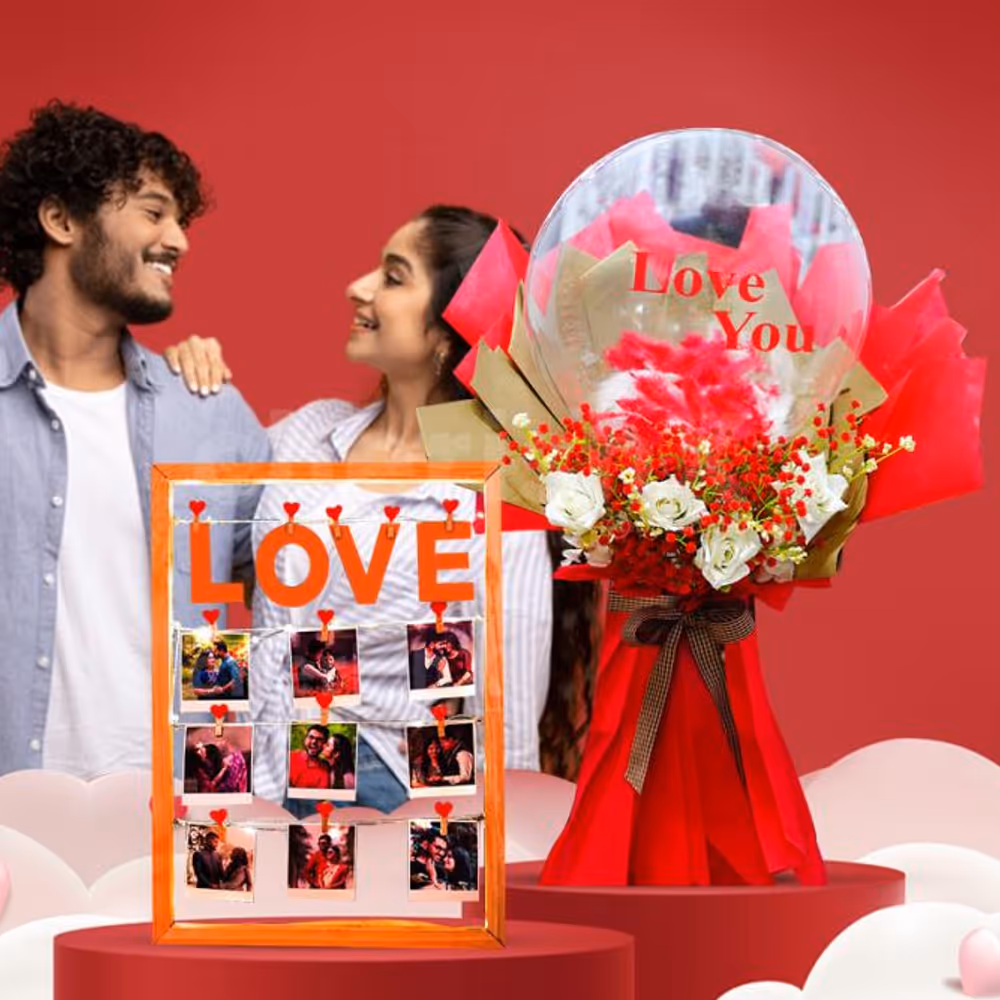 The red flower bunch makes the hamper eye-catching and pleasing