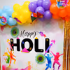 The Golden Frill curtains add the special Holi Sparkle to your party.
