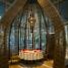 The candlelight and decorations create a tranquil setting perfect for romance