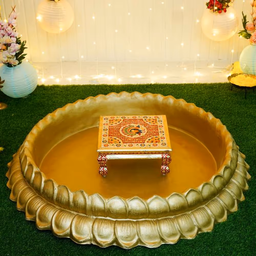 The Chowki is a special sitting arrangement that keeps it traditional yet trendy