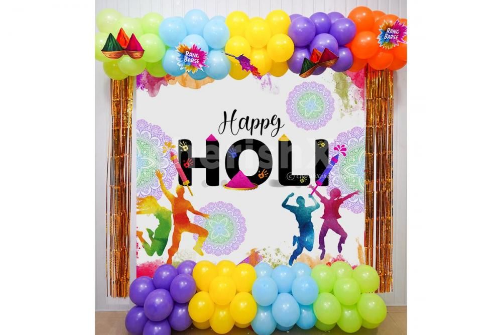 Enjoy Holi with the most creative lights, balloons, and designs this Holi.