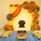 The mix of bright and bold umbrella colours creates a festive vibe.