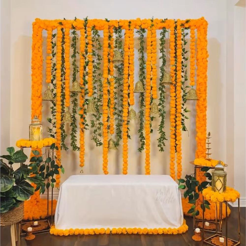 The garlands are an appealing addition to wedding ceremonies