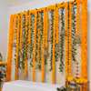The contrasting green and orange colours make it lively for the occasion