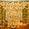 Yellow And Green Garlands Haldi And Mehndi Decor