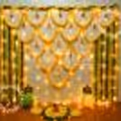 Yellow And Green Garlands Haldi And Mehndi Decor