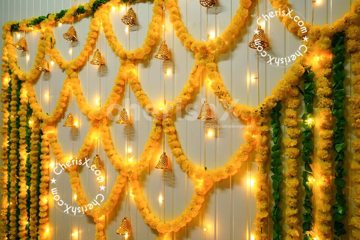 The magical floral décor sets a happy atmosphere.