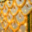 The magical floral décor sets a happy atmosphere.