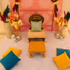 The Boho theme is suitable for a fun and fancy celebration of a Mehndi and Haldi function