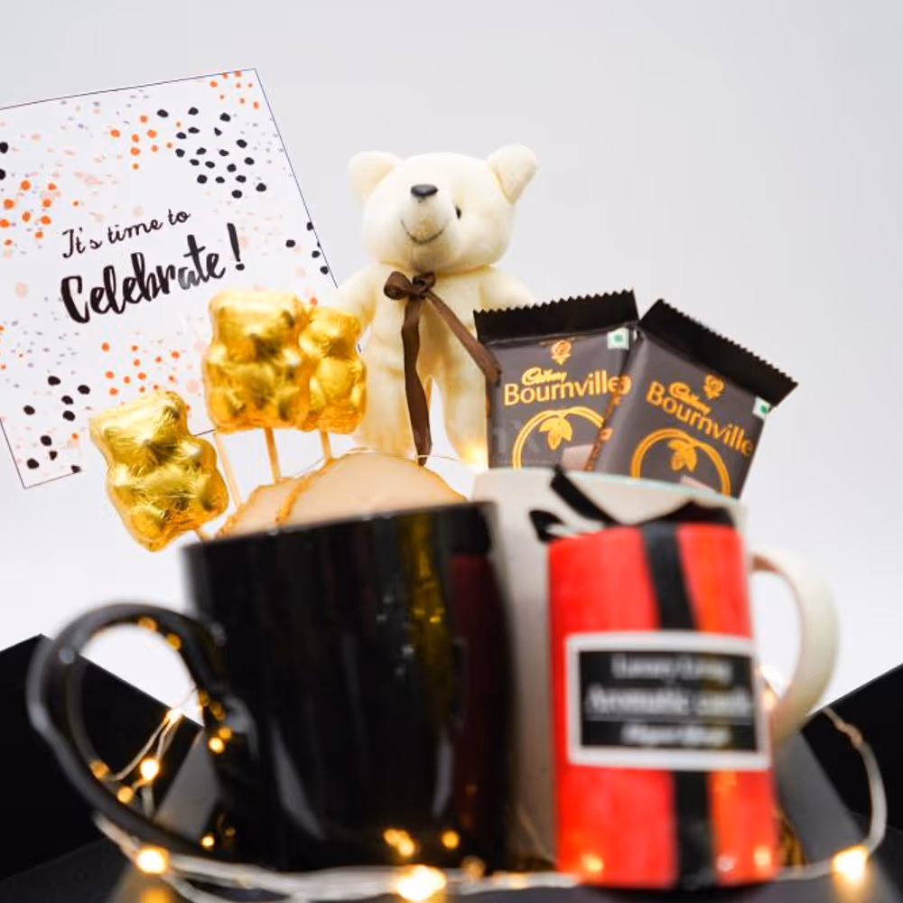 The striking black box is crafted with unique and meaningful items that will surely impress anyone