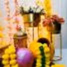 The colourful hanging backdrop infuses your celebration with colour and happy vibes