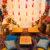 The spectacular decoration adds cultural and colourful vibes to the event