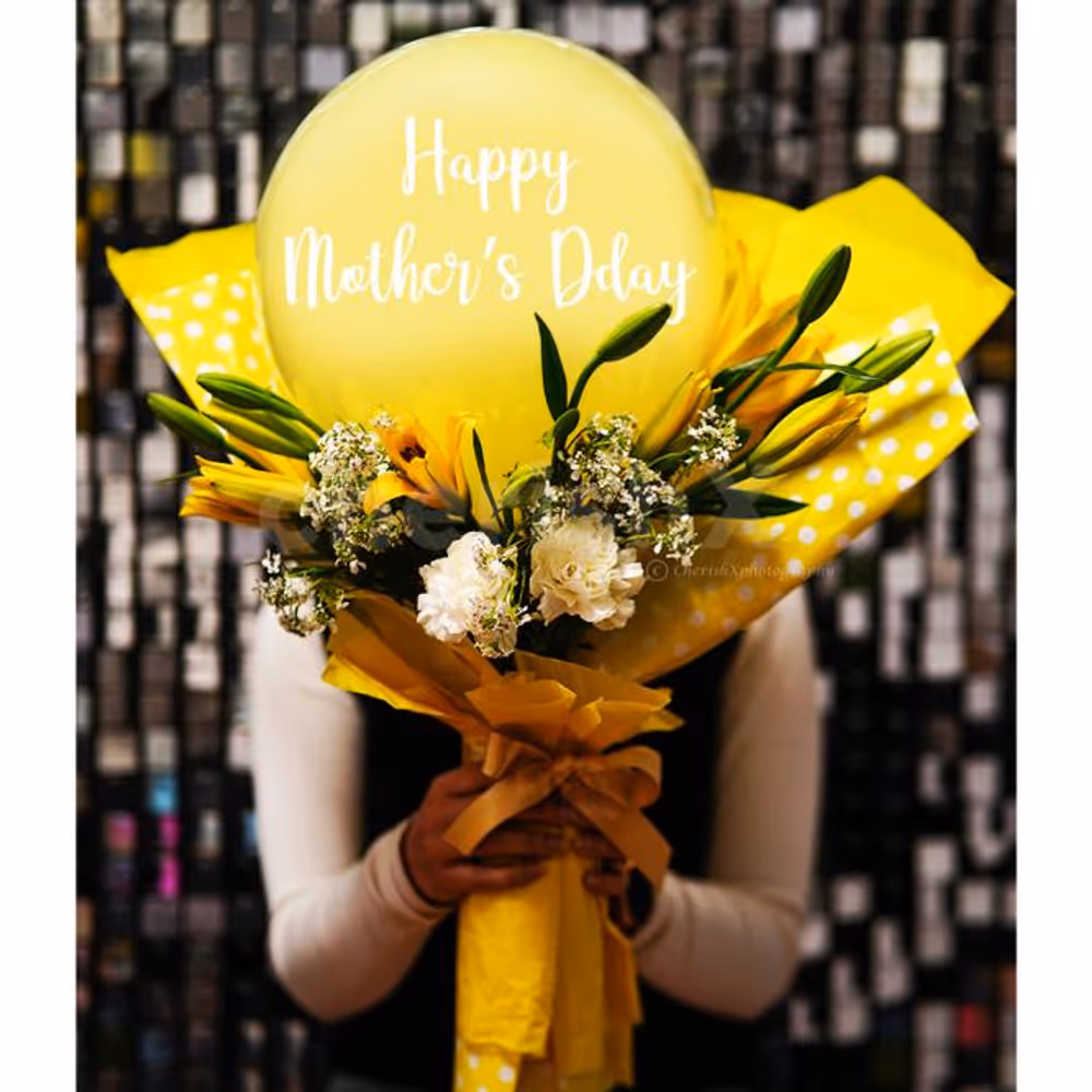 Our yellow flower bouquet for mother’s day will refresh the atmosphere and add a spark of joy