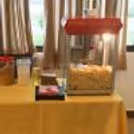 Adding a popcorn counter will make it super fun for kids and parents alike at the party