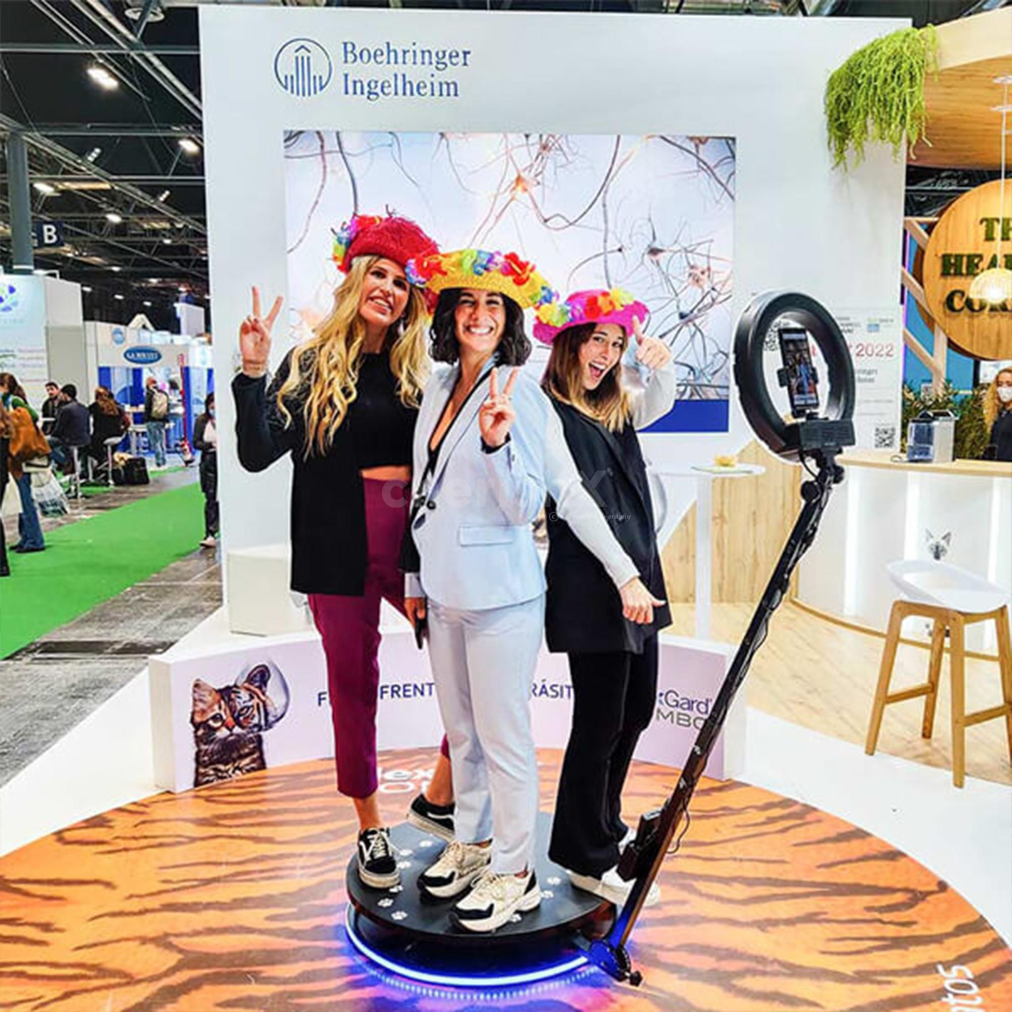 A 360degree selfie booth will be a creative and surprising addition to