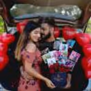 Amazing photo setup in the bucket with roses for your partner