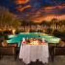 The area is decorated with flowers and light, especially for your Valentine’s evening