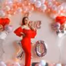 Celebrate your anniversary with Balloon Arch of Rosegold and White Balloons