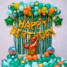 The colourful balloon background will be an amazing backdrop for pictures and party