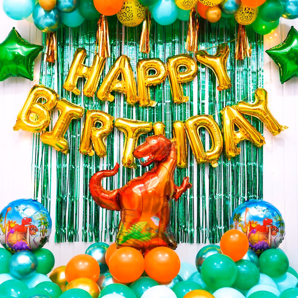 Our dinosaur-theme birthday party promises fun from the primitive world