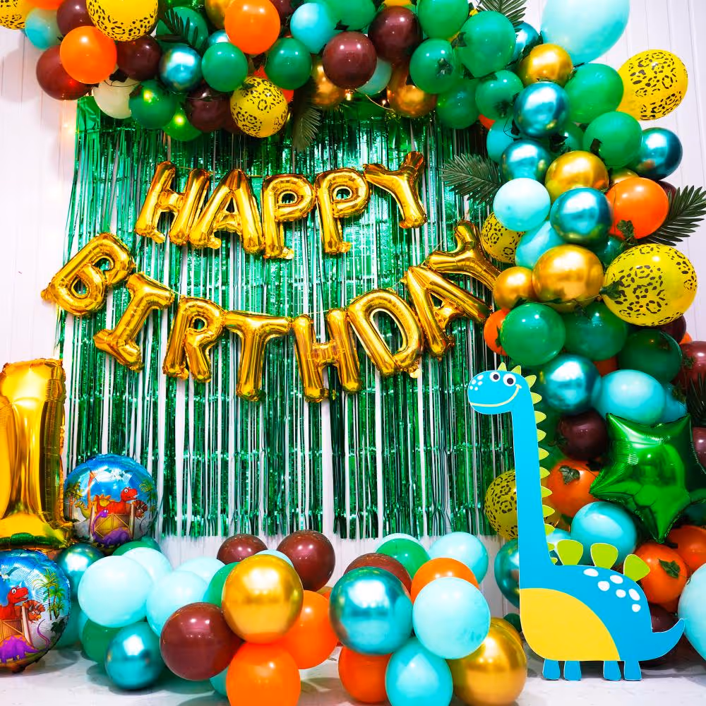 Our green-coloured balloon décor creates the shadow of green