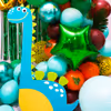 Celebrate another birthday year with dinosaur decor in green