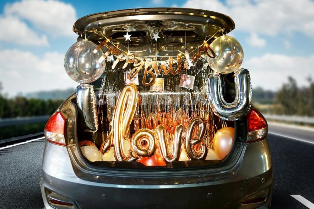 Book this Decorative Rose Gold Car Boot Surprise in Delhi, Gurgaoan, NCR